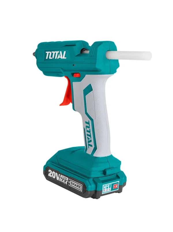 PISTOLA INALÁMBRICA PARA SILICONA DE 20V TGGLI2001 TOTAL TOOLS