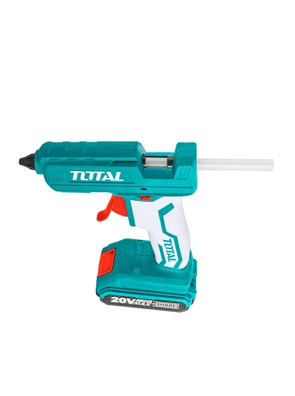 PISTOLA INALÁMBRICA PARA SILICONA DE 20V TGGLI2001 TOTAL TOOLS