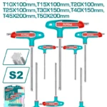 LLAVE TORX MANGO EN T DEL T10 AL T50 THHW80836 TOTAL TOOLS