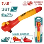 RACHET REVERSIBLE DE 1/2" AISLADO 1000 V THIRTH121 TOTAL TOOLS