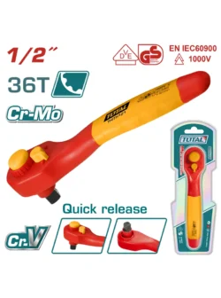 RACHET REVERSIBLE DE 1/2" AISLADO 1000 V THIRTH121 TOTAL TOOLS