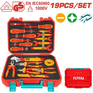 KIT DE HERRAMIENTAS ASILADAS 19 PZ DE 1000V THKITH1901 TOTAL TOOLS