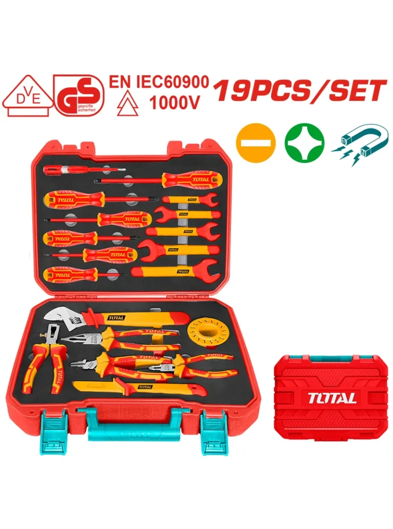 KIT DE HERRAMIENTAS ASILADAS 19 PZ DE 1000V THKITH1901 TOTAL TOOLS