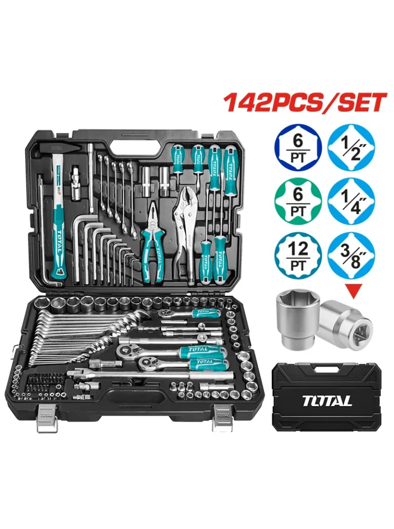Kit Llaves Y Copas De 142 Piezas Mecánico Thkthp21426