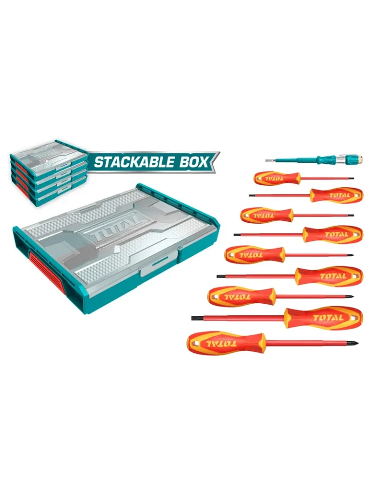 JUEGO DE DESTORES AISLADOS DE 10 PZ 1000V THKTV02S101 TOTAL TOOLS