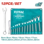 JUEGO DE LLAVES COMBINADAS 6-32 MM DE 12 PZ THT1022122 TOTAL TOOLS