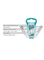 JUEGO DE LLAVES COMBINADAS 6 A 9 MM 8 PIEZAS THT102286 TOTAL TOOLS