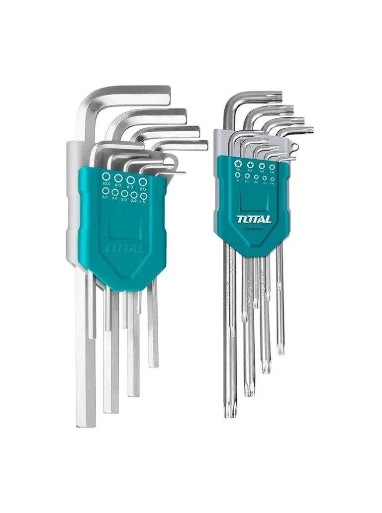 JUEGO DE LLAVES BRISTOL + TORX 18 PZ THT106KT0181 TOTAL TOOLS