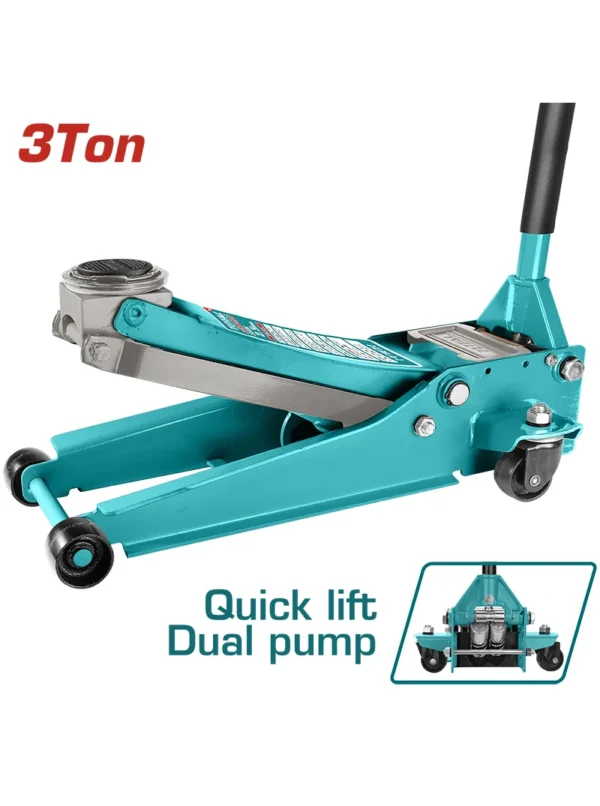 GATO HIDRÁULICO TIPO ZORRA 3 TON INDUSTRIAL THT10834 TOTAL TOOLS