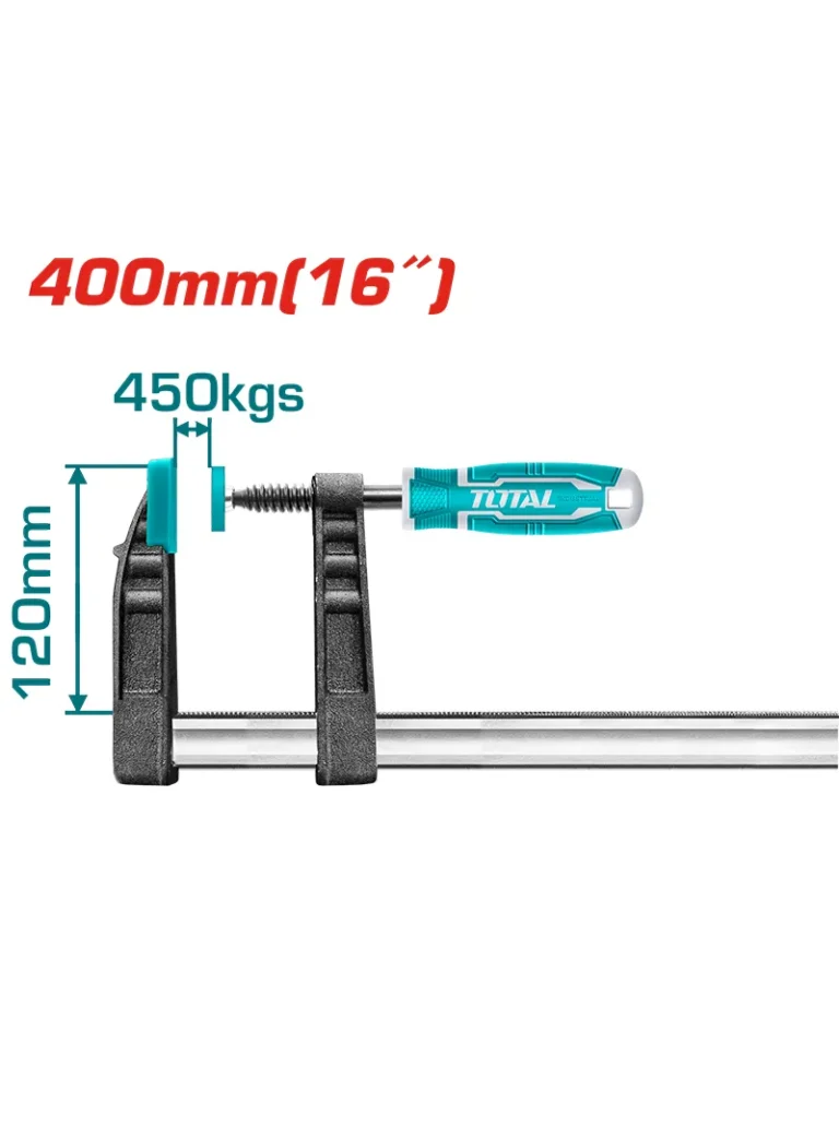 PRENSA RAPIDA DE 16" X 120 MM MORDAZA THT1321202 TOTAL TOOLS
