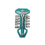 JUEGO DE COPAS DE 12 PZ 10 - 24MM DE 1/2" THT141121 TOTAL TOOLS