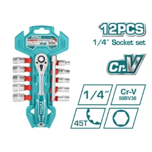 JUEGO DE COPAS DE 12 PZ 5-14MM DE 1/4" THT14114126 TOTAL TOOLS