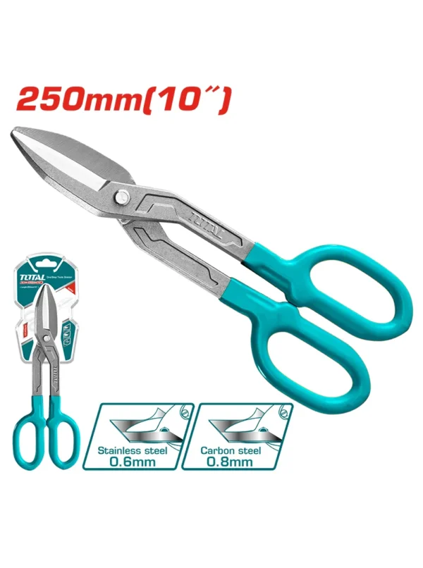 TIJERA PARA METALES MULTIUSOS DE 10" THT524101 TOTAL TOOLS