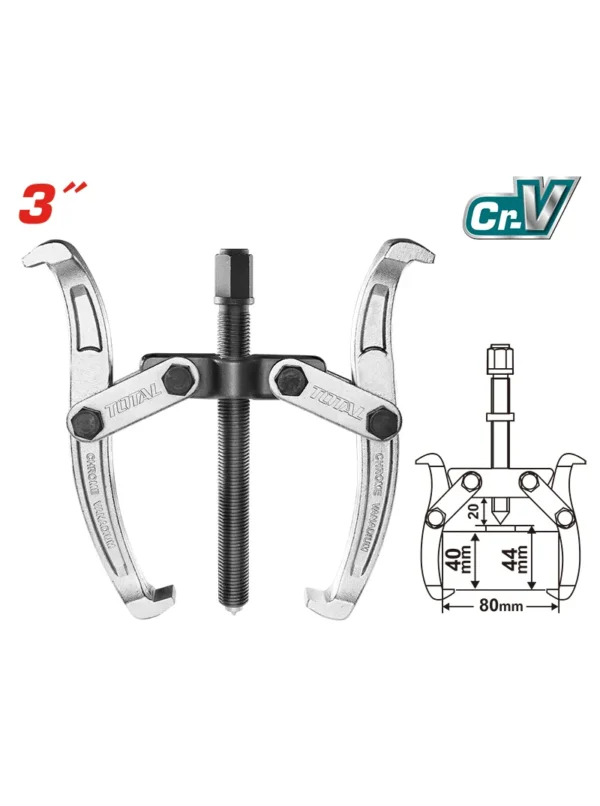 EXTRACTOR DE POLEAS DE 3" CON 2 PATAS THTGP236 TOTAL TOOLS