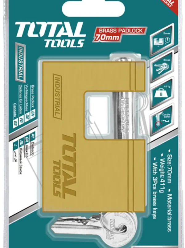 CANDADO ANTICIZALLA DE PASADOR 70MM TLK32703 TOTAL TOOLS