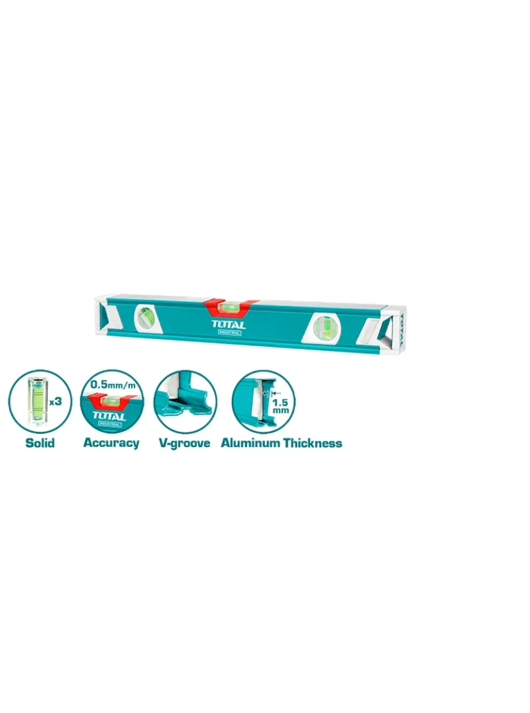 NIVEL ALUMINIO DE 3 GOTAS 16" TMT2406 TOTAL TOOLS