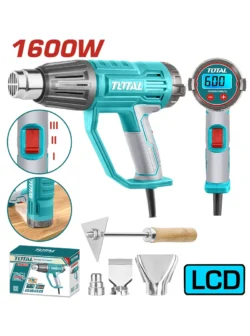 PISTOLA DE CALOR DIGITAL 1600W CON BOQUILLAS UTB16056 TOTAL TOOLS