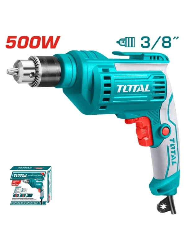Taladro De Rotacion 3/8 Industrial 500w V/variable Total U Color Azul Marino 110v