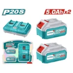 PILA RECARGABLE 20V 5AH 2 UND. + CARGADOR UTFBCPK2425 TOTAL TOOLS