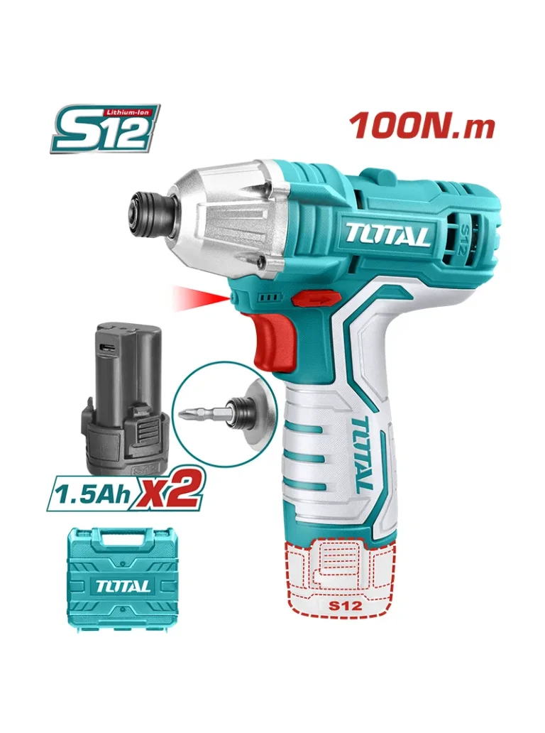 Destornillador Inalambrico 12v + 2 Baterias Utirli1201 Total