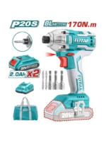 DESTORNILLADOR INALÁMBRICO DE IMPACTO 20V 2 PILAS 1/4" + PUNTAS UTIRLI2002 TOTAL TOOLS