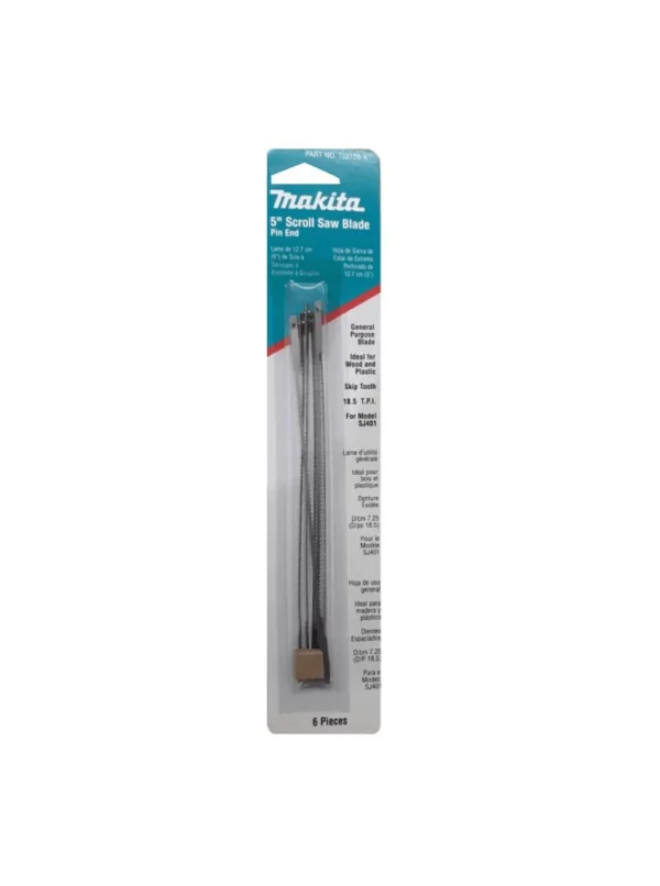 Sierra de Pín para Caladora de Brazo (Paquete de 6 Piezas) 722100-A Makita