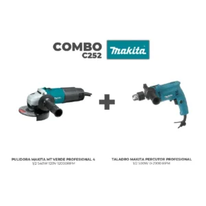 Combo Taladro Percutor MO801B + Pulidora Mini MO901B Makita