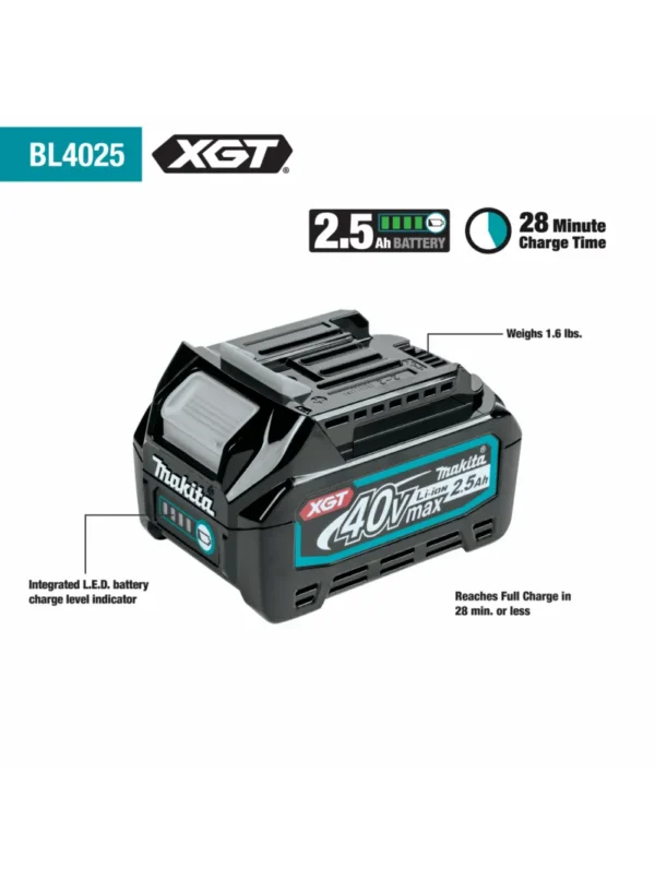 632N82-4 Bateria XGT BL4025 2.5Ah Makita