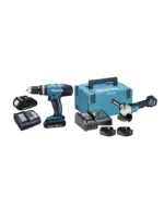 Combo Taladro Inalámbrico Percutor DHP453SYE con 2 Baterias + Mini Amoladora 4.1/2" DGA467 con 2 Baterias 3Ah Makita