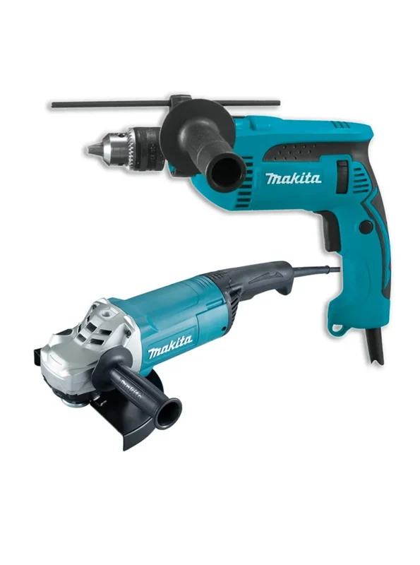 Pulidora 9" 2400W GA9082 + Taladro Percutor 760W HP1640 Makita