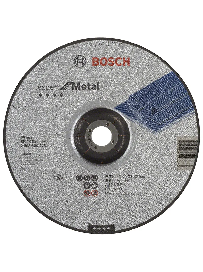 Disco corte metal T27 9" x 1/8" BOSCH disco de corte BOSCH tipo 27 de 9 pulgadas x 1-8 pulgada para metal
