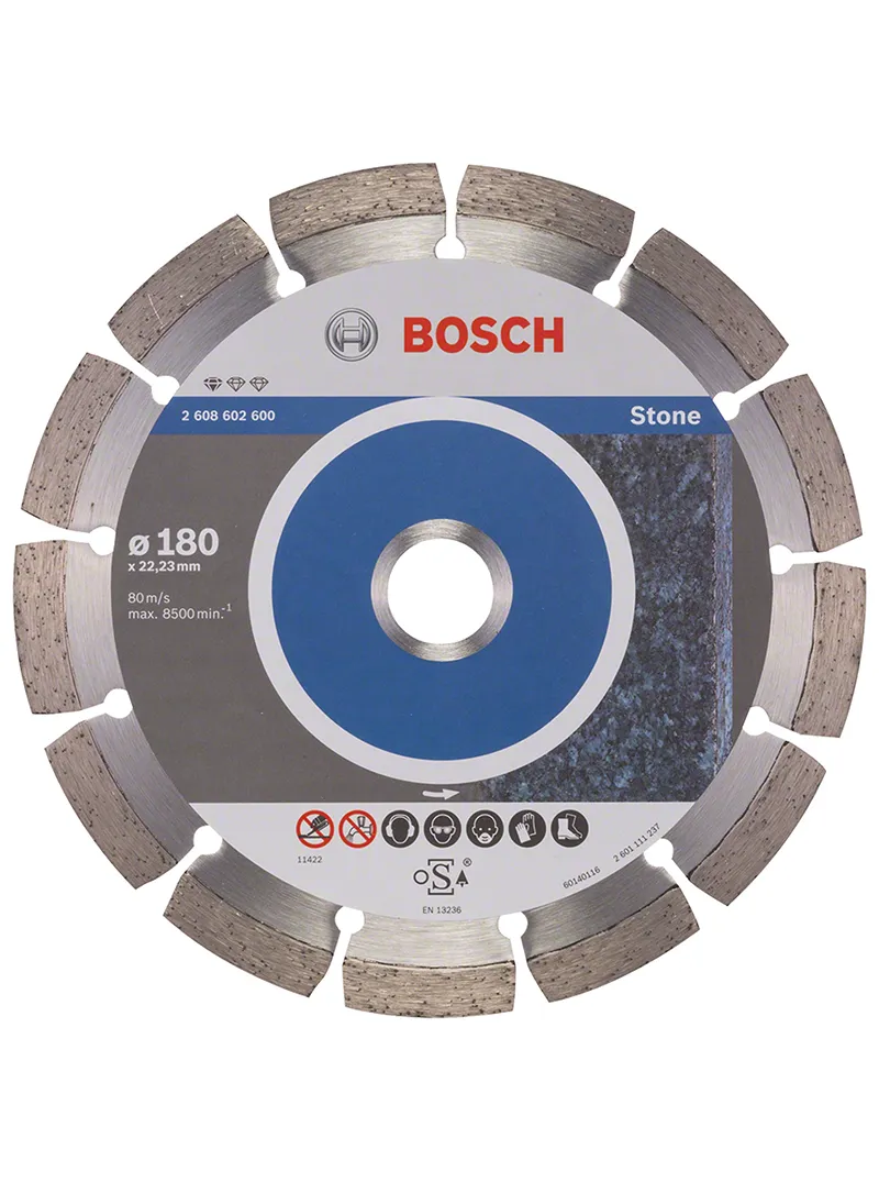 Disco diamantado profesional roca natural 7" BOSCH disco diamantado BOSCH profesional de 7 pulgadas para corte de roca natural y piedra
