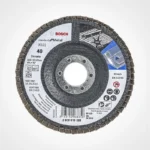disco flap BOSCH de 4 1-2 pulgadas x 7-8 grano 40 con base de fibra para desbaste de metal