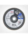 disco flap BOSCH de 7 pulgadas x 7-8 grano 80 con base de fibra para desbaste y acabado de metal