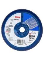 disco flap BOSCH de 7 pulgadas x 7-8 grano 40 con base plastica para desbaste de metal