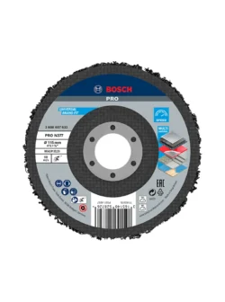 disco de limpieza BOSCH 4 1-2 pulgadas para remover pintura oxido y limpiar superficies metalicas