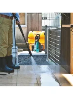 vista lateral de la hidrolavadora Makita HW1300 autocebante 1885 PSI