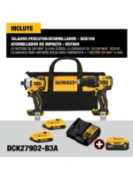 combo dewalt dck279d2-b3a incluye baterias cargador y herramientas