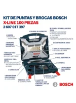 Maletín X-Line 100 Piezas Azul Bosch