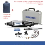 Mototool Con 3 Aditamentos y 36 Accesorios + Maletín Dremel 4000