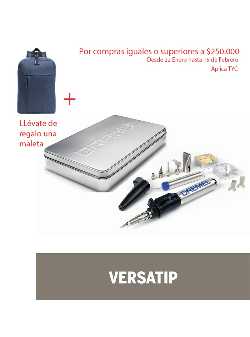 Soldador de butano multifincional a gas butano Versatip con 11 accesorios Dremel 2000AA Soldador de butano multifincional a gas butano Versatip con 11 accesorios Dremel 2000AA