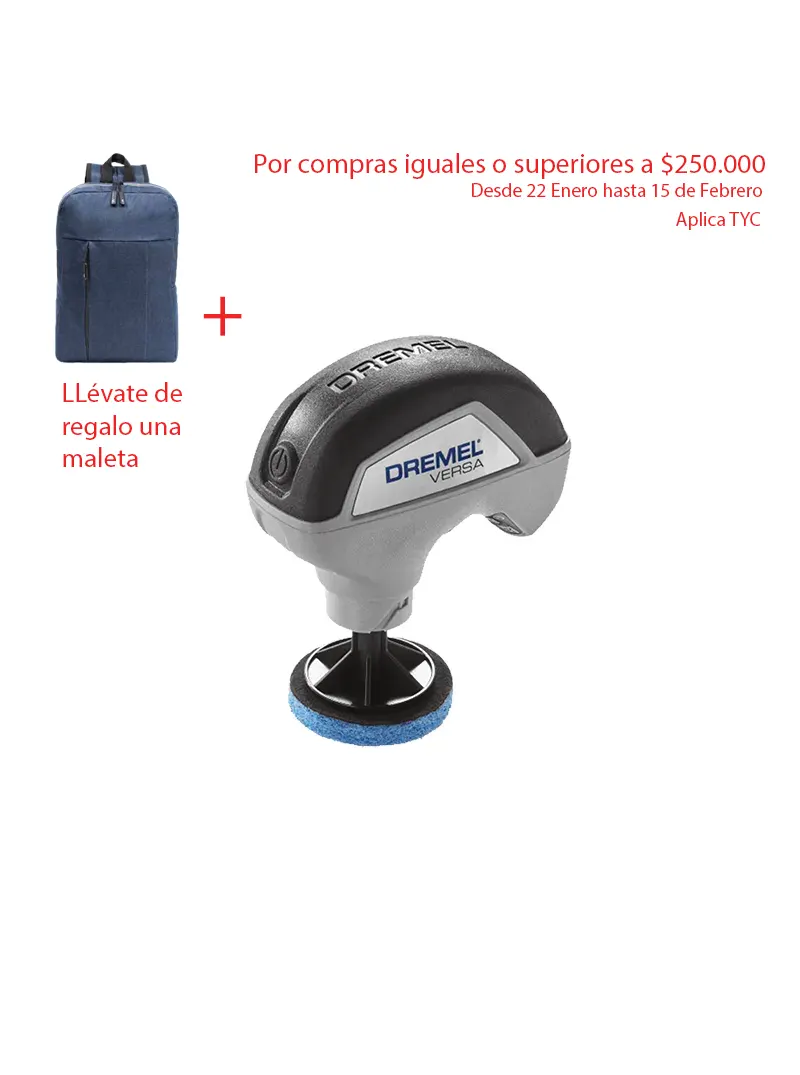 Versa Cepillo de Limpieza Portátil Inalámbrico Batería 4VMax Con 5 Accesorios Dremel PC10AC (2) Versa Cepillo de Limpieza Portátil Inalámbrico Batería 4VMax Con 5 Accesorios Dremel PC10AC