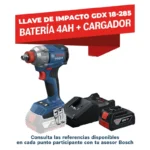 LLAVE IMPACTO GDX 18-285 + BATERÍA 4.0 AH + CARGADOR BOSCH