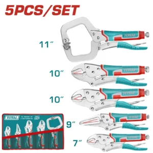 JUEGO DE ALICATES DE PRESION 5 PIEZAS TOS23091 TOTAL
