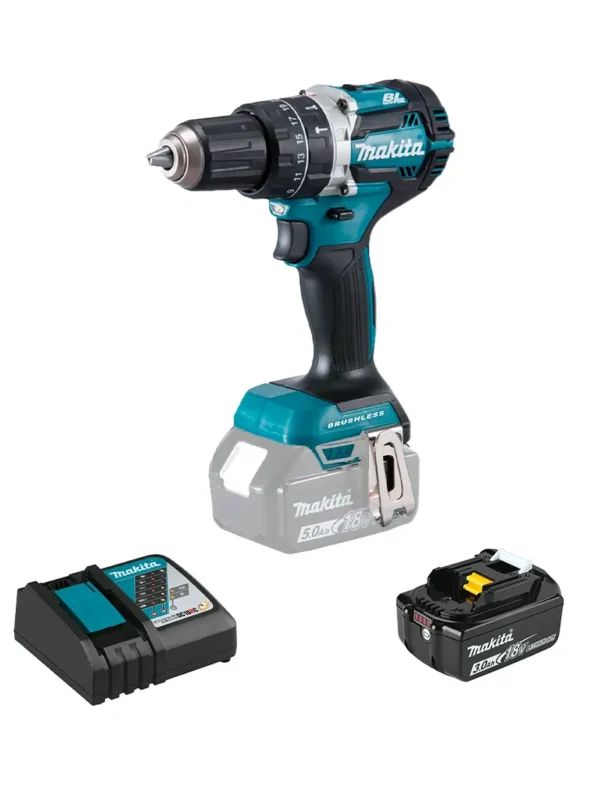 TALADRO INALÁMBRICO PERCUTOR 1/2" DHP487Z + PILA 3.0AH + CARGADOR MAKITA