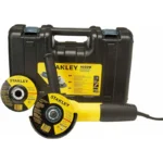 Pulidora mini Stanley SGS1045K-B3 de 4-1/2 pulgadas y 1050W para corte, desbaste y acabado en metal y otros materiales.