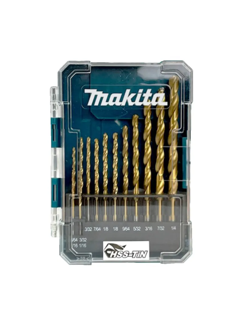 BROCAS HSS TITANIO 116 a 14 JUEGO 13 PIEZAS D-72908 MAKITA BROCAS HSS TITANIO 116 a 14 JUEGO 13 PIEZAS D-72908 MAKITA