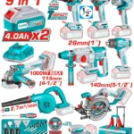 COMBO 9 HERRAMIETAS INALÁMBRICAS 20V UTOSLI250381 TOTAL TOOLS