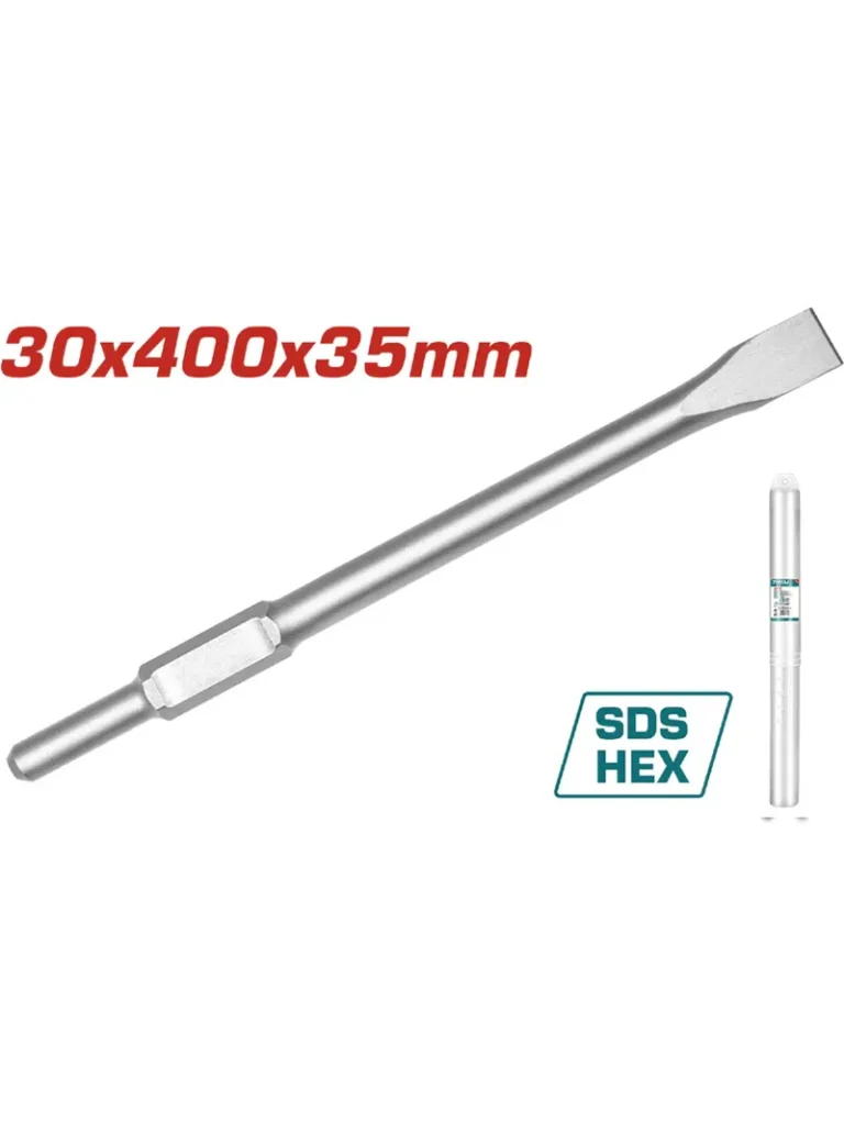 CINCEL HEXAGONAL PLANO PARA DEMOLEDOR TH220502 TOTAL TOOLS TAC153428112