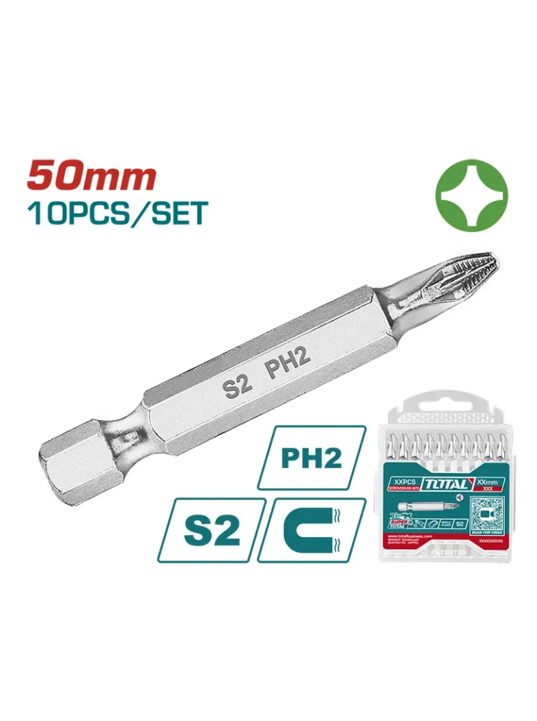 PUNTAS ESTRELLA PARA ATORNILLAR NO. 2 X 2" TAC16PH223 TOTAL